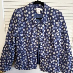 Vintage Ladies Embroidered Jacket. Judith Hart.. Size 14.  Blue.